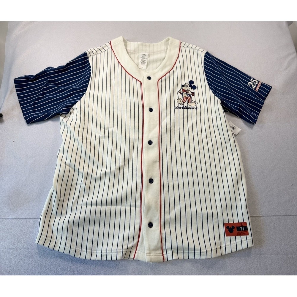 2026 Walt Disney World Mickey Mouse American Original Baseball Jersey USA 250th! - Picture 1 of 10